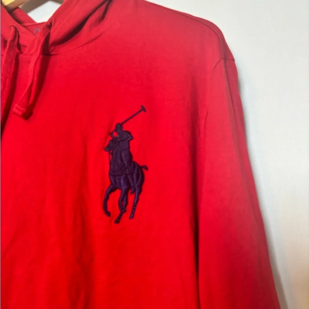 Polo Ralph Lauren Long Sleeve Hooded Big Pony Long Sleeve Spell Out Sz Large